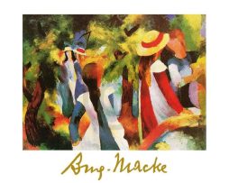 Kunstdruk August Macke - Ragazze sotto gli alberi 70x50cm