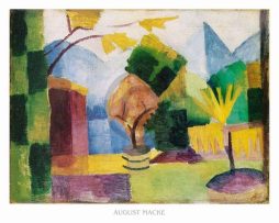 Kunstdruk August Macke - Garten am Thuner See 80x60cm