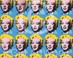 Kunstdruk Andy Warhol - 25 Colored Marilyns 45x65cm
