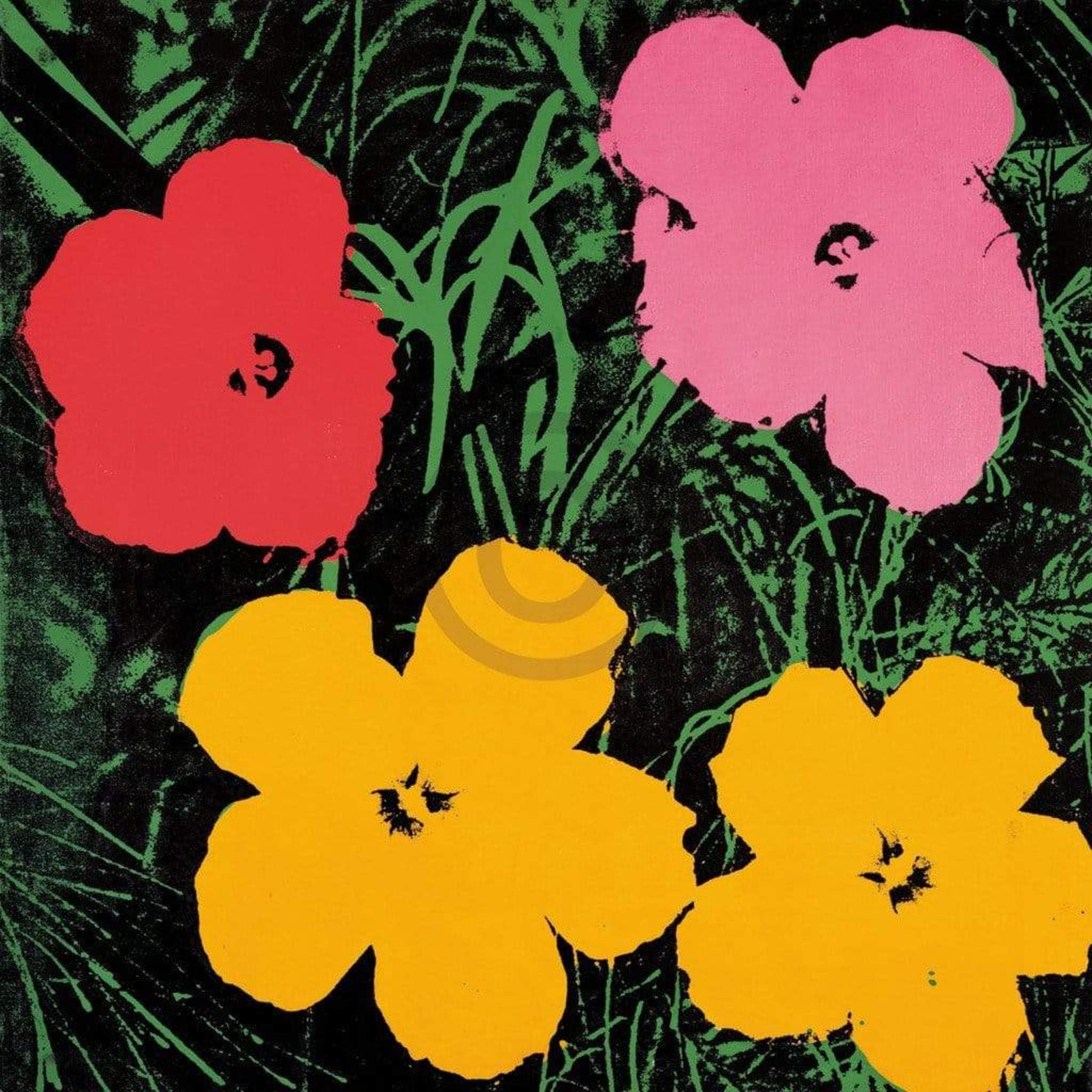 Kunstdruk Andy Warhol - Flowers C. 1964 - 60x60cm