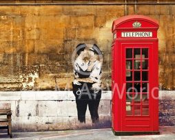 Kunstdruk Edition Street - Red Telephone Box 70x50cm