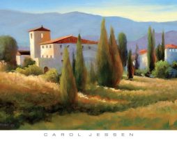 Kunstdruk Carol Jessen - Blue Shadow in Tuscany I 91x66cm