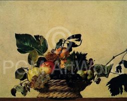 Kunstdruk Caravaggio - Cesto di frutta 80x56cm