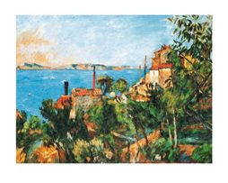 Kunstdruk Paul Cézanne - La Mer a l'Estaque 30x30cm
