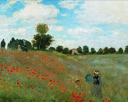 Kunstdruk Claude Monet - I papaveri 80x60cm
