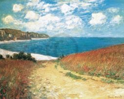 Kunstdruk Claude Monet - Meadow Road to Pourville 1882 80x60cm