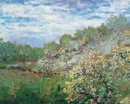 Kunstdruk Claude Monet - Bäume in Blüte 80x60cm