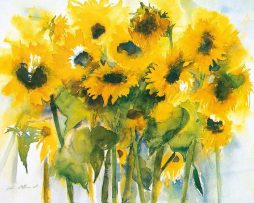 Kunstdruk Christa Ohland - Sonnenblumenfeld 120x90cm