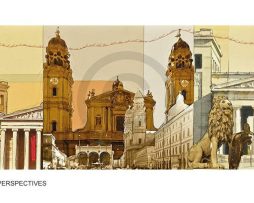 Kunstdruk Dominik Wein - München III 100x50cm
