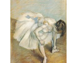 Kunstdruk Edgar Degas - Danseuse nouant son brodequin 24x30cm