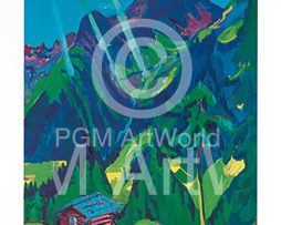 Kunstdruk Ernst Ludwig Kirchner - Bündner Landschaft 70x90cm