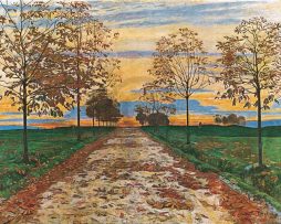 Kunstdruk Ferdinand Hodler - Herbstabend 1892 60x48cm