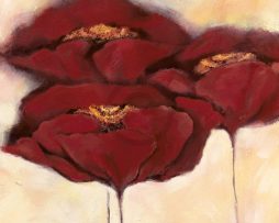 Kunstdruk Elena Filatov - Mohn in Milch I 70x70cm