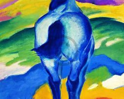 Kunstdruk Franz Marc - Blaues Pferd II 70x100cm