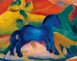Kunstdruk Franz Marc Blaues Pferdchen 30x21cm