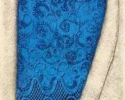 Kunstdruk Ira Tsantekidou - Lady in Blue 32x128cm