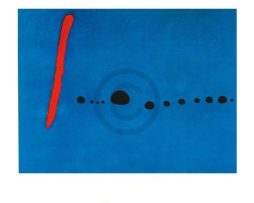 Kunstdruk Joan Miro - Blue II, 4-3-61 80x60cm