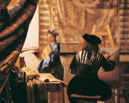Kunstdruk Johannes Vermeer - Die Malkunst 60x80cm