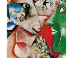 Kunstdruk Marc Chagall - I and the village, 1911 60x80cm