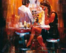 Kunstdruk Madjid - Bar Scene II 50x100cm
