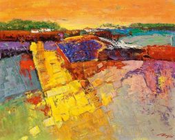 Kunstdruk Madjid - Lavendelfeld 90x70cm