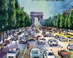 Kunstdruk Michael Leu - Arc de Triomphe 60x50cm