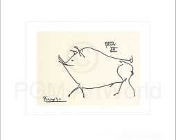 Kunstdruk Pablo Picasso - Le petit cochon 60x50cm