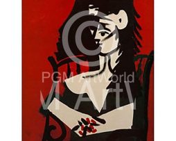 Kunstdruk Pablo Picasso - Jacqueline a Mantil 40x50cm