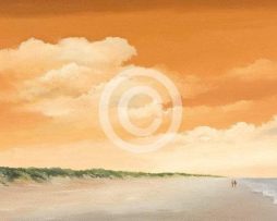 Kunstdruk Hans Paus - Along the Sea II 100x50cm