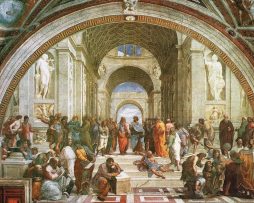 Kunstdruk Raffael - La scuola di Atene 90x60cm