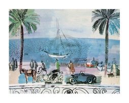 Kunstdruk Raoul Dufy - Promenade a Nice 80x60cm