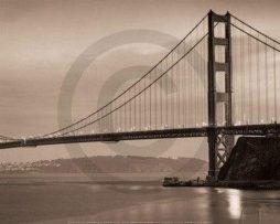 Kunstdruk Alan Blaustein - Golden Gate Bridge II 90x30cm
