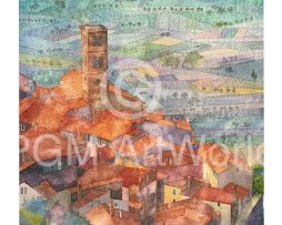 Kunstdruk Ralf Westphal - Cortona, Umbrien 30x40cm