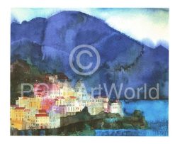 Kunstdruk Ralf Westphal - Amalfi, Golf von Salerno 40x30cm