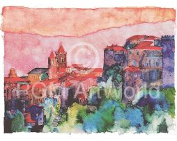 Kunstdruk Ralf Westphal - Fosdinovo, Lunigiana, Apuanische Alpen 70x50cm