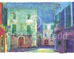 Kunstdruk Ralf Westphal - Via Palazzi-Trani / Apulien 90x70cm
