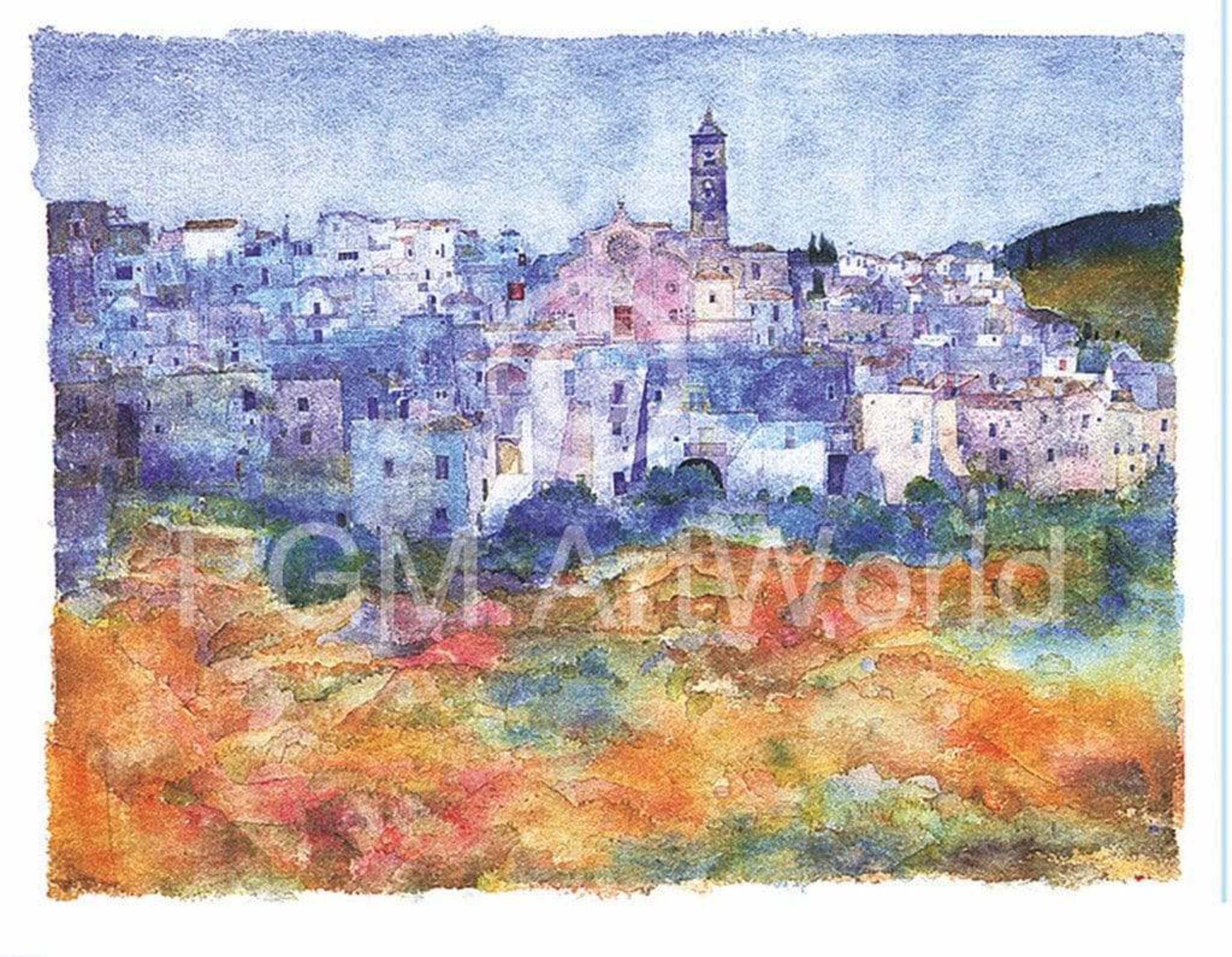 Kunstdruk Ralf Westphal - Miglionico / Basilicata 100x70cm