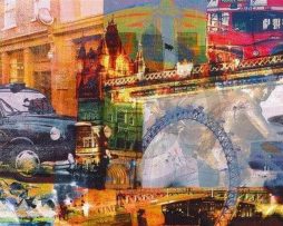 Kunstdruk Saskia Porkay - London 100x35cm