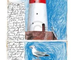 Kunstdruk Sabine Gerke - Büsum 25x60cm