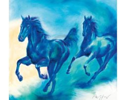 Kunstdruk Thomas Aeffner - Magic Horses 70x70cm